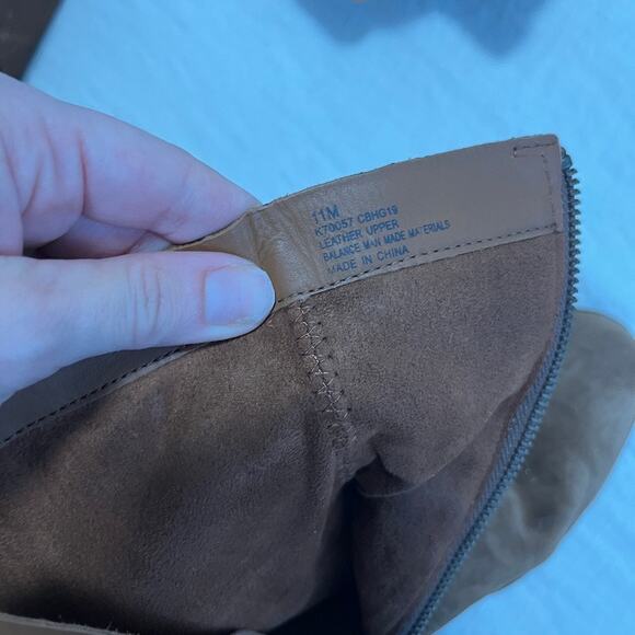 Kork-Ease Brown Leather Heeled Ankle Booties Size 11 - Picture 3 of 8